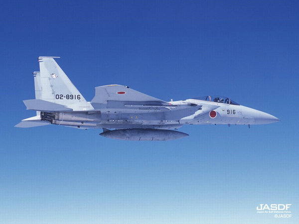 資料圖:日本航空自衛隊f-15j型戰鬥機.