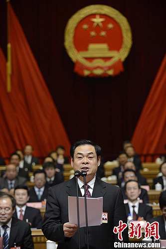 吉林省第十二届人民代表大会第一次会议1月31日闭幕，会议选举王儒林为吉林省人大常委会主任。中新社发 张瑶 摄