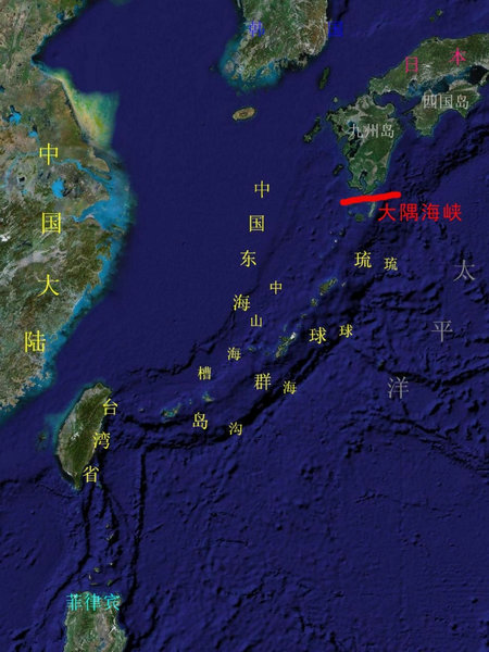 中国海峡地图分布图图片