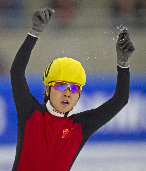 短道速滑女子冠军王蒙图片