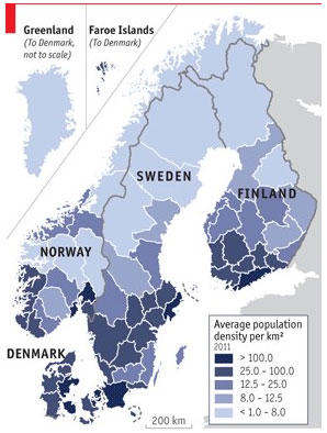 北欧国家的总人口只有2600万芬兰是唯一的欧盟,欧元区双重成员国
