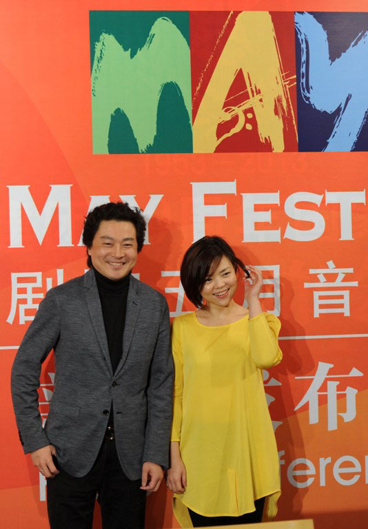 小提琴家吕思清与钢琴家陈萨是2013国家大剧院五月音乐节推广大使
