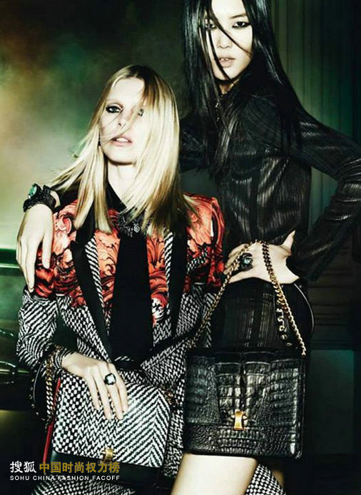 刘雯野性演绎RobertoCavalli2013成衣大片 (1)