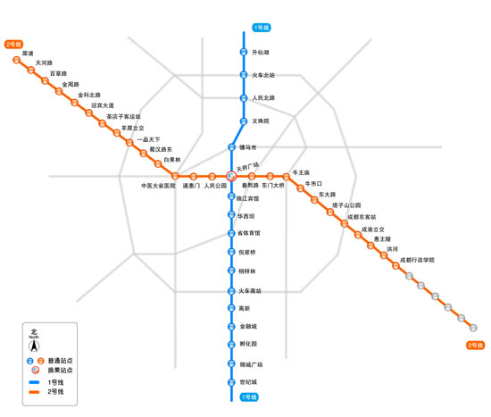 地铁一号线站点分布图