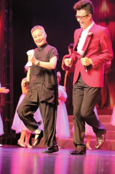 白燕升(右)和裴艳玲同台演出。