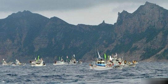 日本右翼团体船只未登钓鱼岛 已经返航