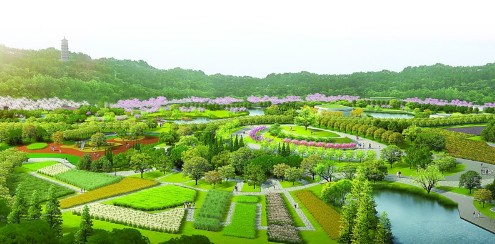 上方山石湖生態園北區植物園效果圖