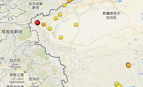 新疆焉耆县和库尔勒市交界发生4.5级地震