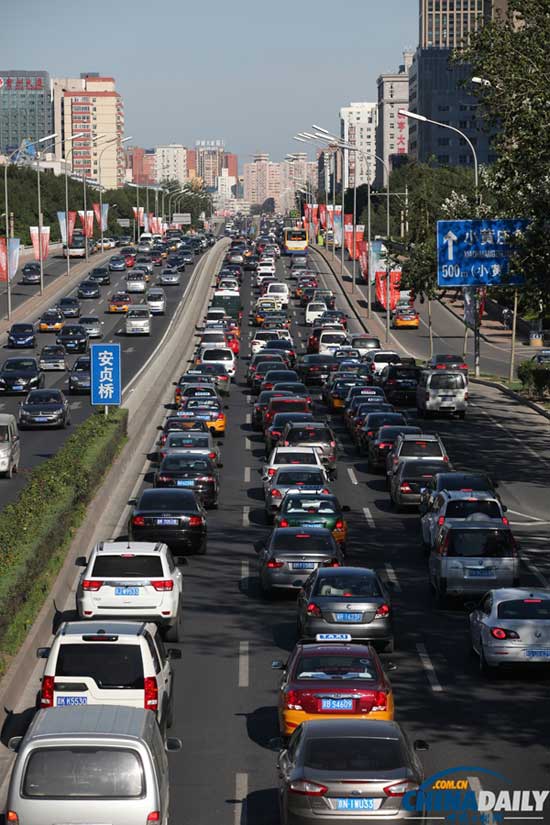 北京堵车真实图片