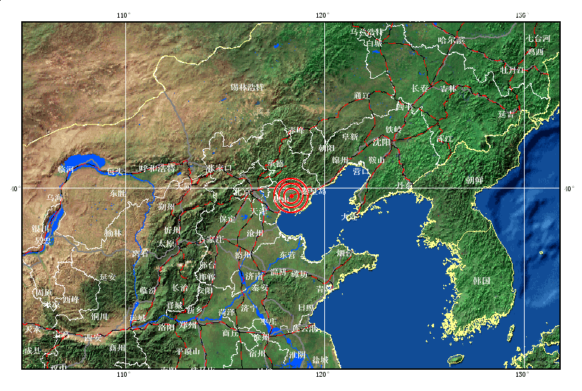 河北省唐山市開平區,古冶區交界發生3.3級地震