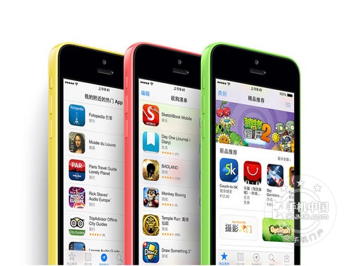 图为:苹果iPhone 5C 手机