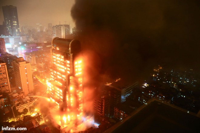 广州明珠楼大火图片
