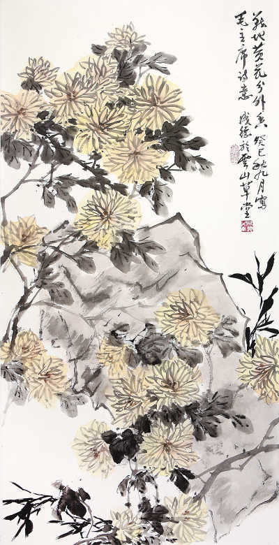 战地黄花分外香(中国画)
