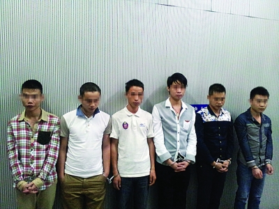 抓获的部分"q骗"犯罪嫌疑人.警方供图
