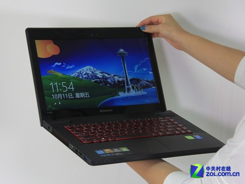 联想 Y410P黑色 外观图