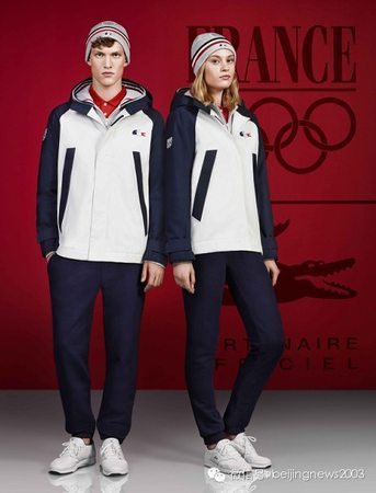 france lacoste×法国 法国奥运代表团本次索契冬奥会的制服则