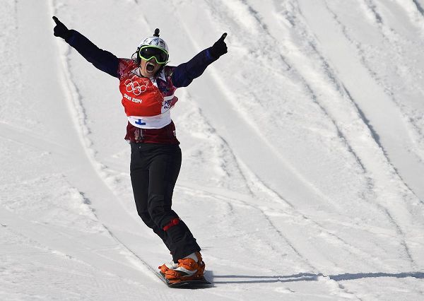 2014年02月16日20:29   北京时间2月16日,索契冬奥会单板滑雪女子追逐