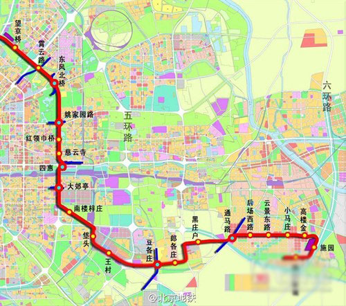 北京地铁四环线线路图图片