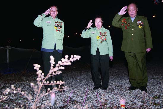 中国老兵去韩国图片