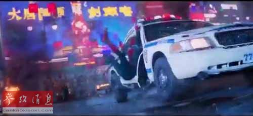 《超凡蜘蛛侠2》的一个场景中，剑南春中文商标非常醒目。