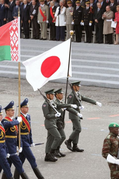 当地时间14日,日本自卫队首次单独参加法国盛大阅兵式.