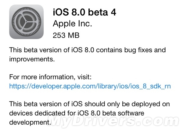 ±仯iOS 8 Beta 4