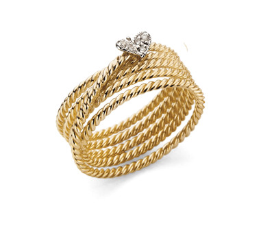 MyCollection Romance ring in yellow gold with diamonds accents (A2O193527)