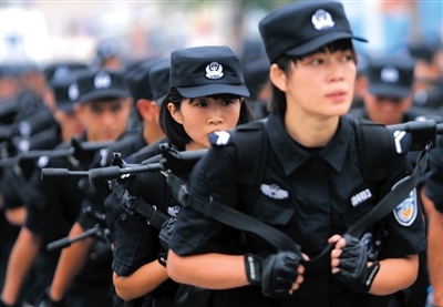 北京女特警训练照片图片