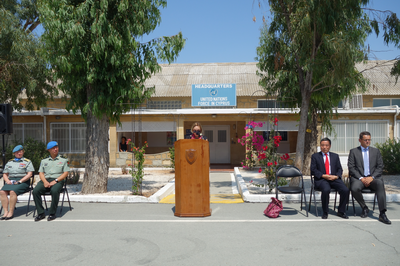 驻塞浦路斯大使刘昕生出席联合国驻塞维和部队指挥官交接仪式(组图)