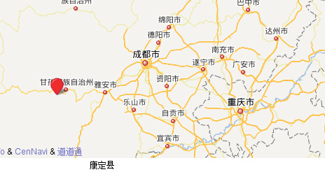 四川地图康定在哪里图片
