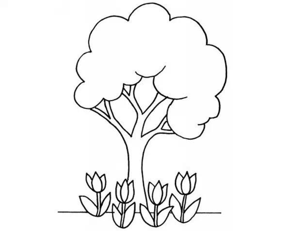 春天的小树画法图片