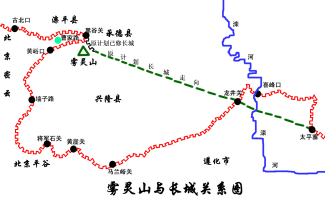 龙井关长城地图图片