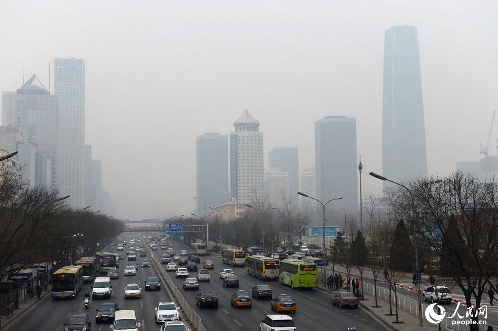北京雾霾照片高清图片图片