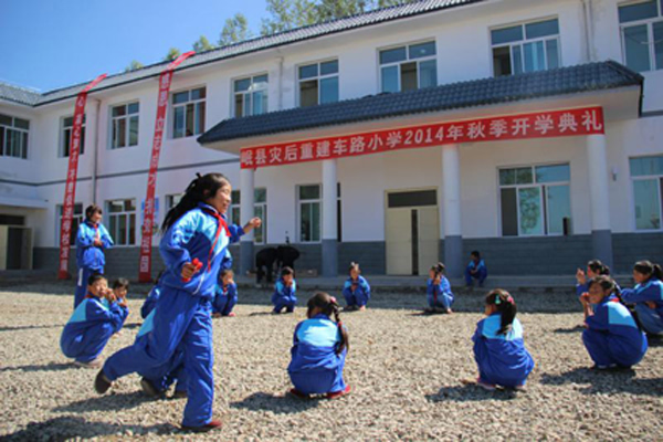 岷县地震灾后重建学校已全部投入使用