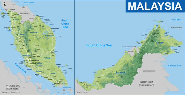 马来群岛地形图片