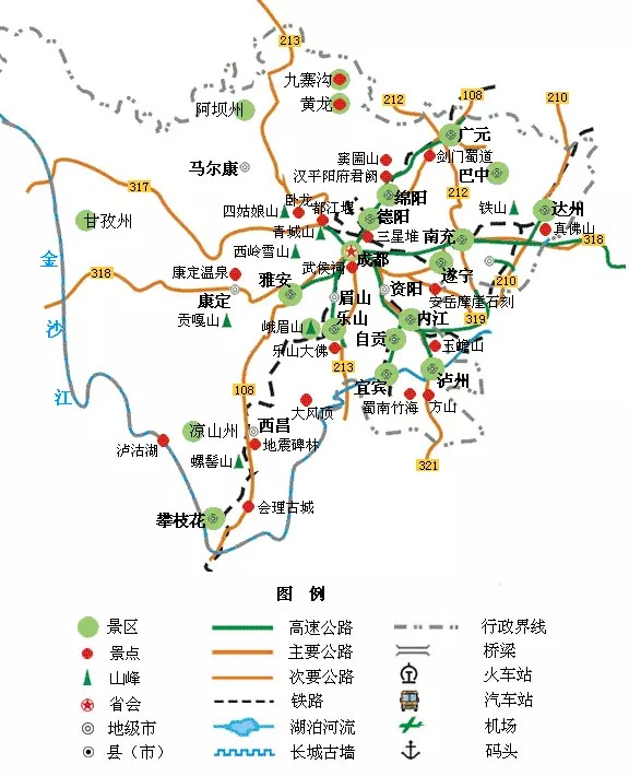 十四,四川旅遊地圖