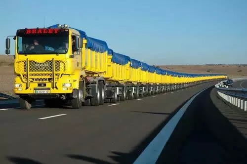 世界上最长的卡车,millau卡车长800米(比火车长)