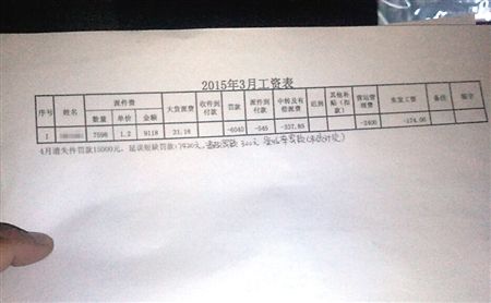 1993年工资表图片