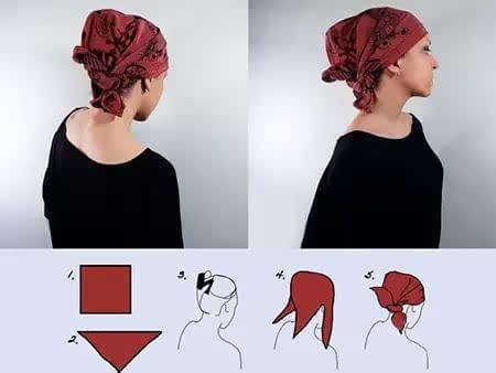 头巾式包扎法图片