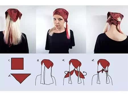 头巾行家教你6种方巾时髦系法用它凹造型没错哒