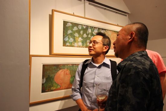 是次开幕反应热烈,阿海亲临香港出席展览开幕,与来宾作艺术交流,使本