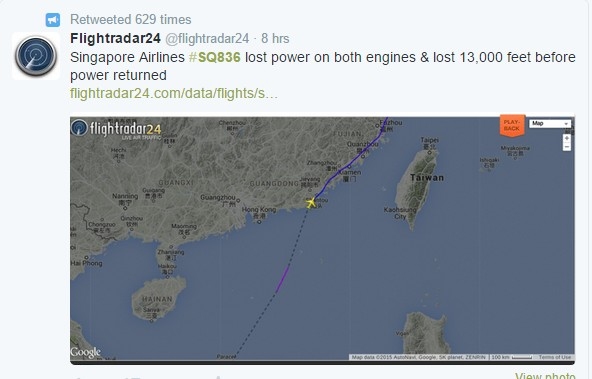 ͼFlightradar24ºɻ˫ʧЧTwitter ͼ