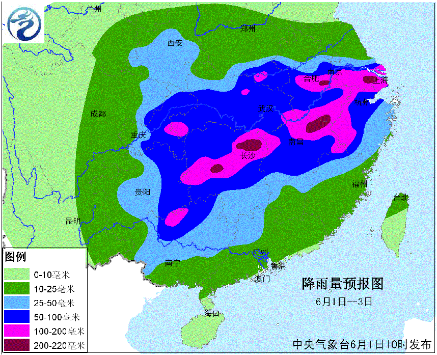 未来十天江南大部华南西部将遭遇集中性强降雨