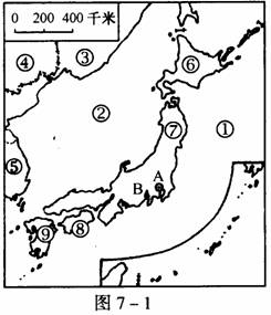 手绘日本地形图图片