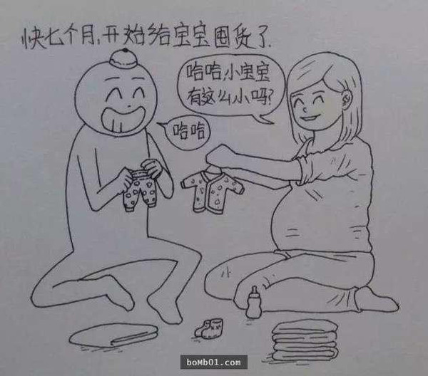 记录怀孕过程简笔画图片