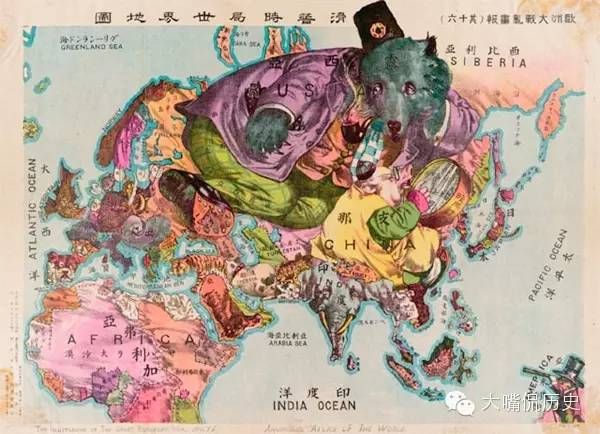 八国联军侵华地图动物图片