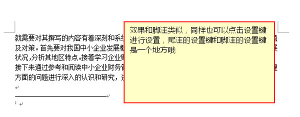 word文档中如何使用脚注和尾注