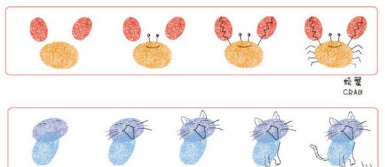 手指纹也可作美画超简单与孩子一起学习