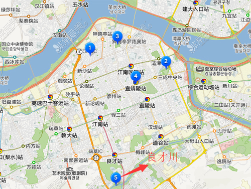 首尔江南区地图图片