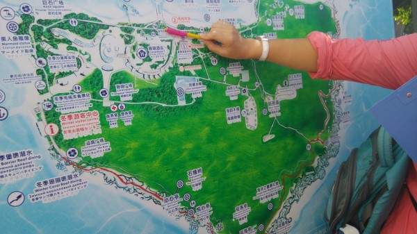 蜈支洲岛观光车路线图图片